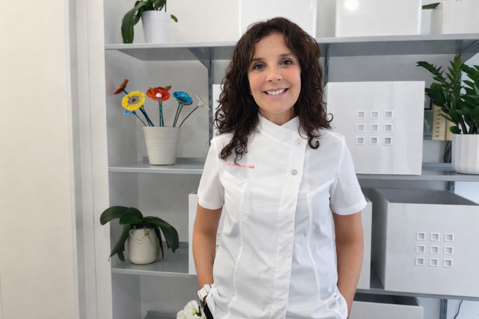 Francesca Cardu nel suo studio a Cagliari